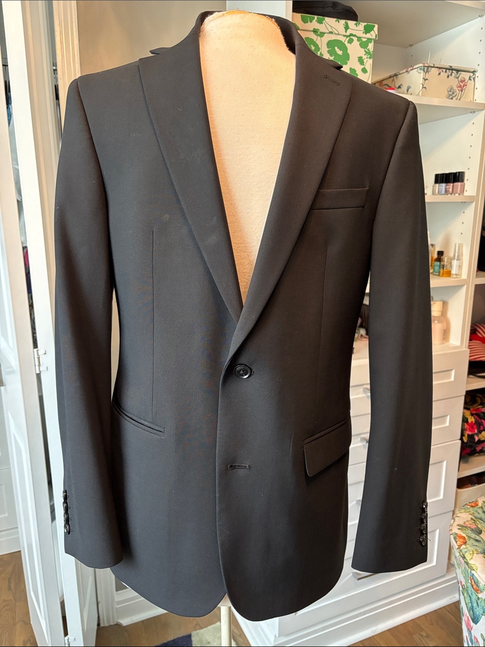 Bar lll Men's Black Sportcoat 40R EUC